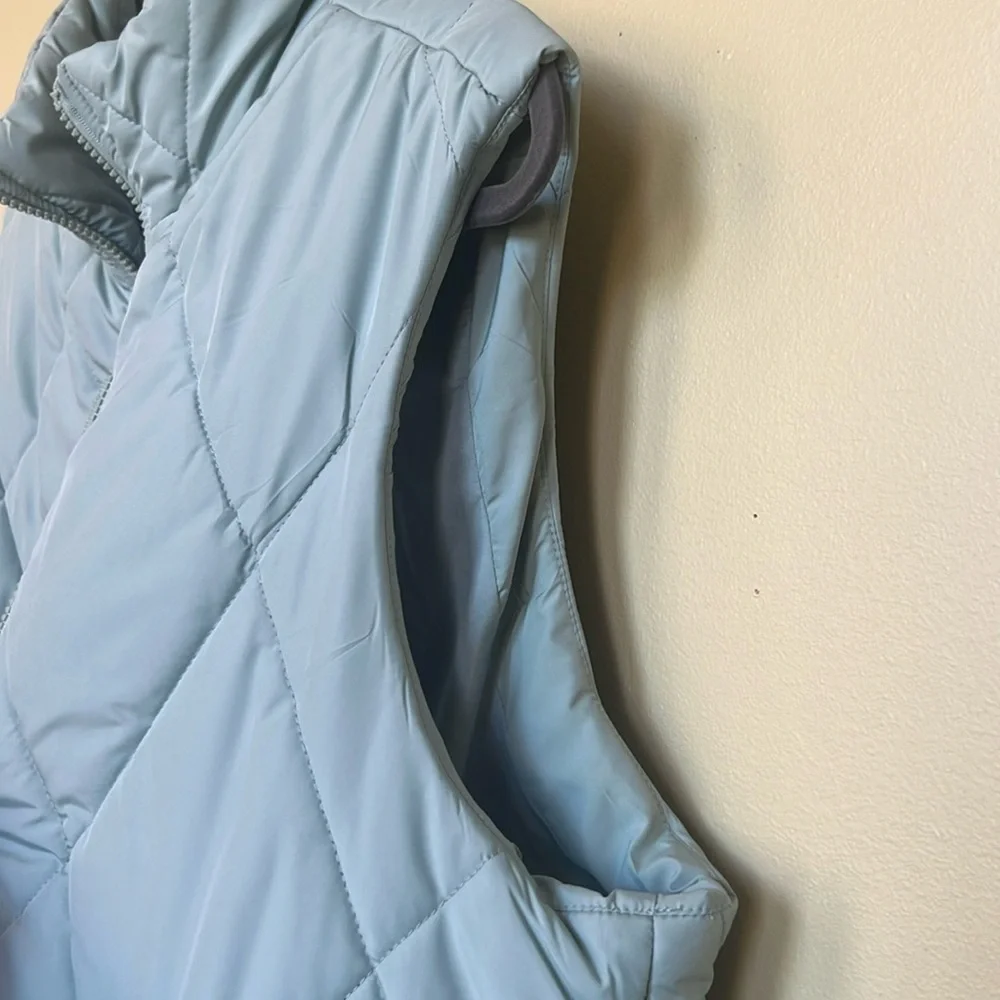Pink Lily Olive Green Oversized Quilted Puffer Vest Medium - Picture 5 of 5